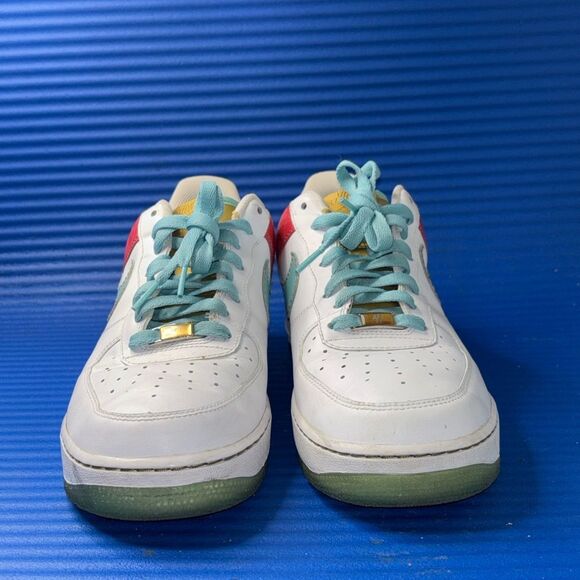 Size 11- Men’s Nike Air Force 1 Aqua/Hawaiian Gold 315122-141 RARE 2007 - Picture 3 of 8